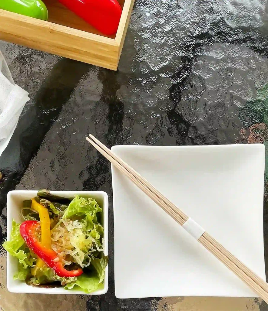 サラダと吉野の箸