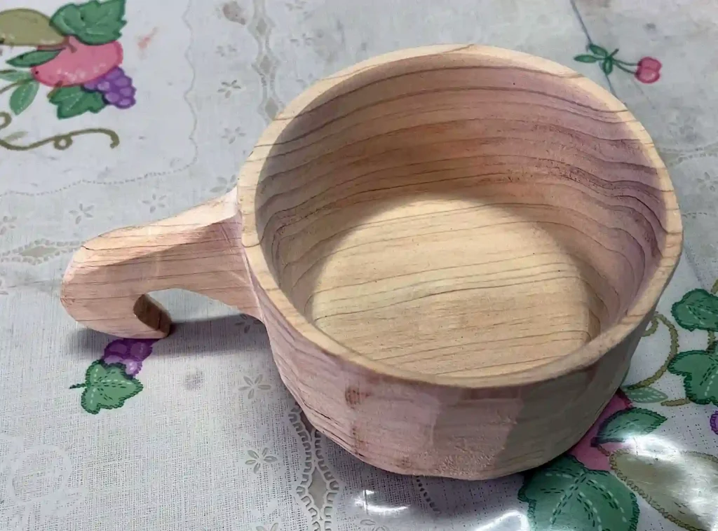 手作り木製カップ